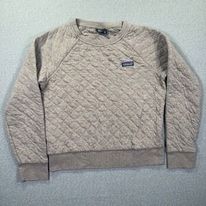 Patagonia Quilt Crewneck Sweatshirt Womens S Organic Cotton Pullover Boxy